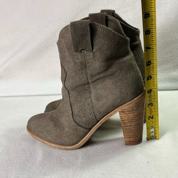 Joie Booties Womens 9.5 Monte Leather Suede Western Lined Heel Cowgirl - Picture 8 of 12